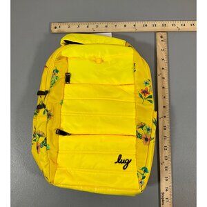 Lug Joy Hopper Unisex Color-Blocked Backpack - Vibrant Yellow with Adjustable St